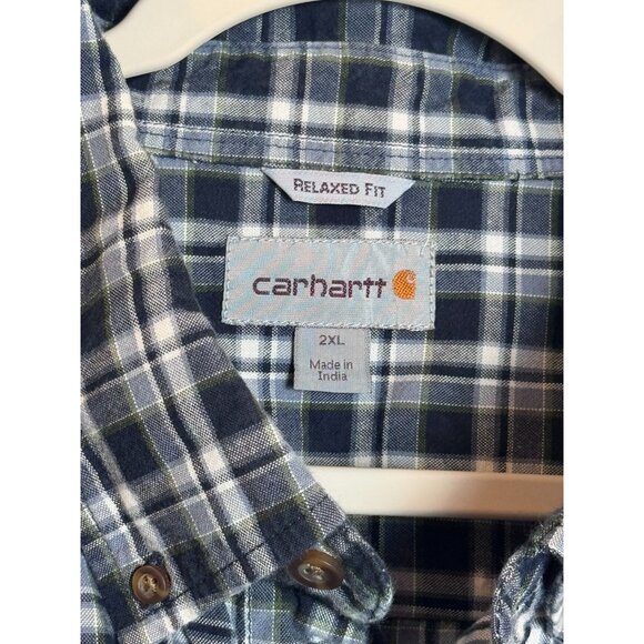 Carhartt Mens Relaxed Fit Plaid Short Sleeve Button-Up Shirts 2XL Lot of 2 - Picture 3 of 10